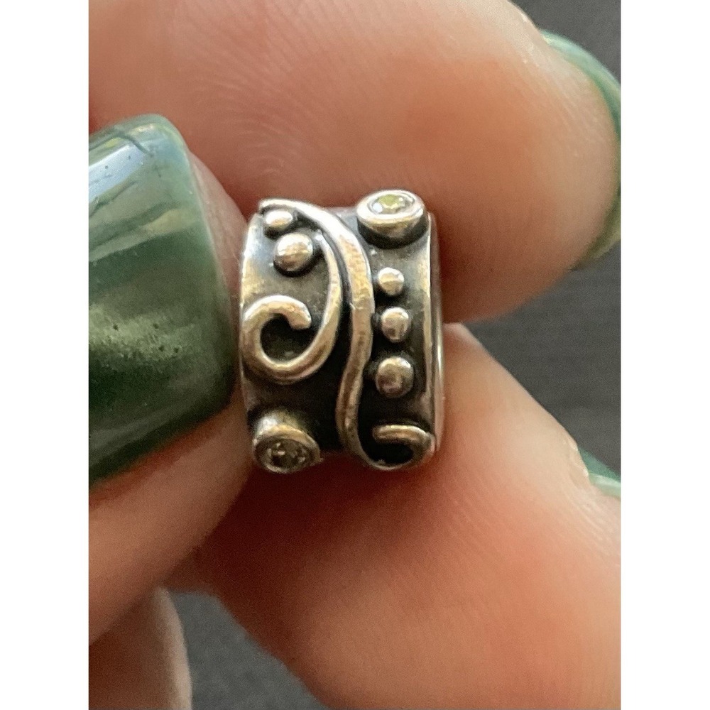 retired Pandora sterling silver Tendril Clip charm ALE 925